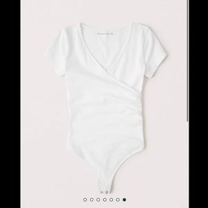 Abercrombie short sleeve wrap bodysuit